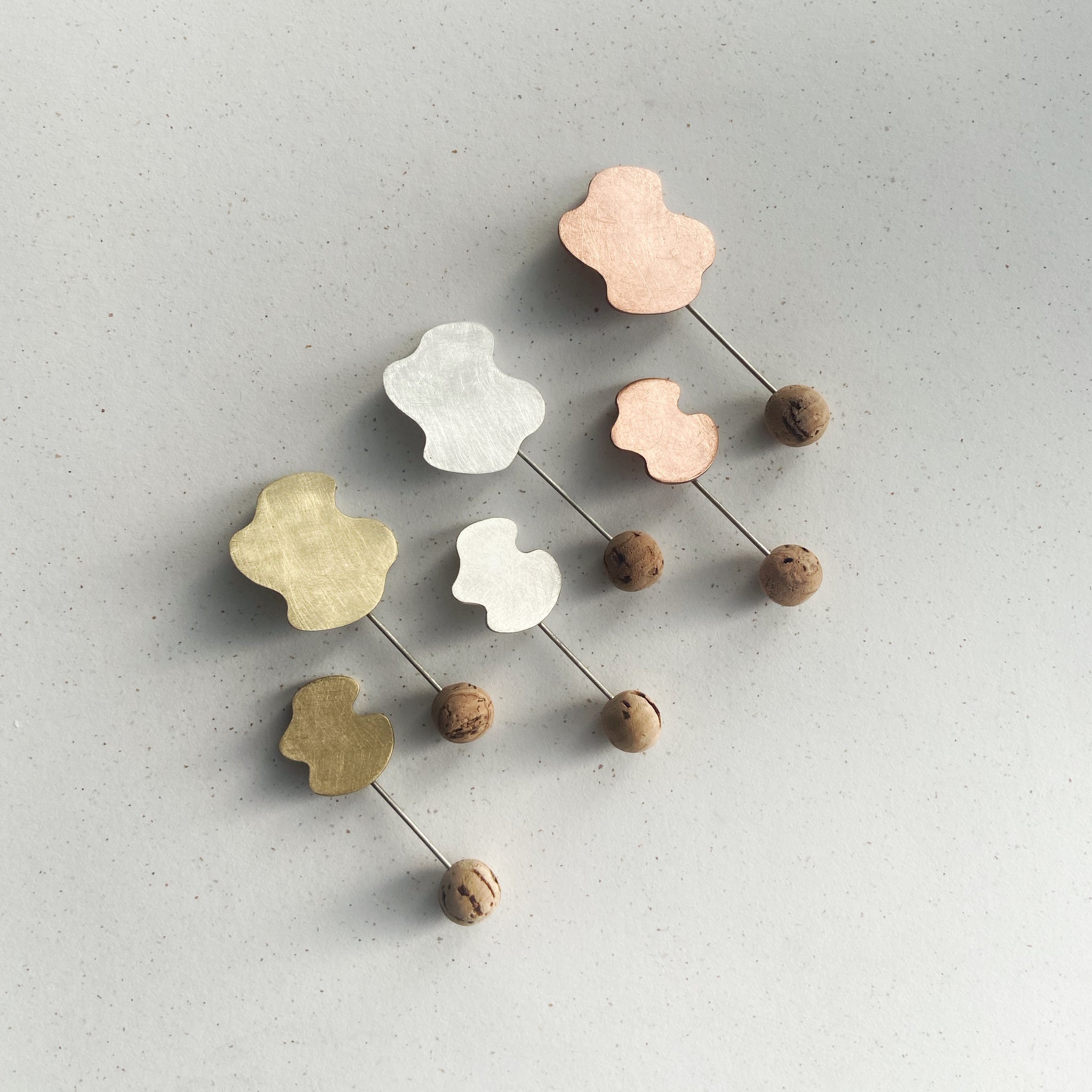 OAZE brooch pin // brass